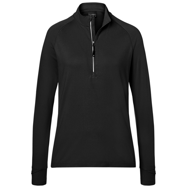 Ladies' Sports  Shirt Half-Zip Miniaturansicht